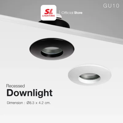 SL LIGHTING โคมไฟดาวน์ไลท์ ฝังฝ้า กลม MR16 ขั้ว GU10 กันน้ำ IP44