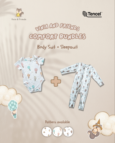 Bundle Bodysuit and Sleepsuit Raccoon Series