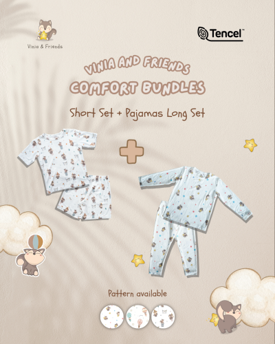 Bundle Short Set and Pajamas Raccoon Series