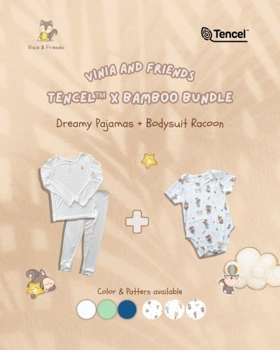 Bundle Dreamy Pajamas and Bodysuit Raccoon Series
