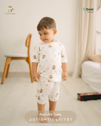 Bundle Bodysuit and Short Set Raccoon Series