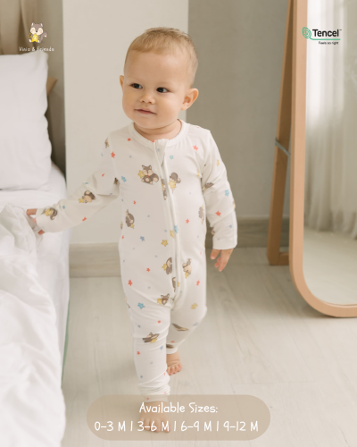 Bundle Short Set and Sleepsuit Raccoon Series