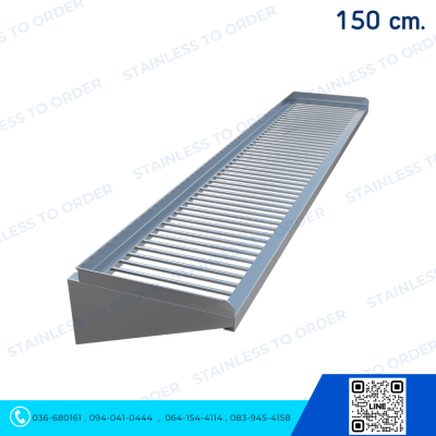 Stainless Steel Wire Wall Shelf with Raised Edge
