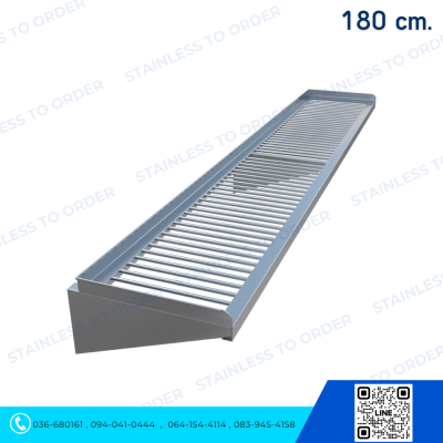 Stainless Steel Wire Wall Shelf with Raised Edge