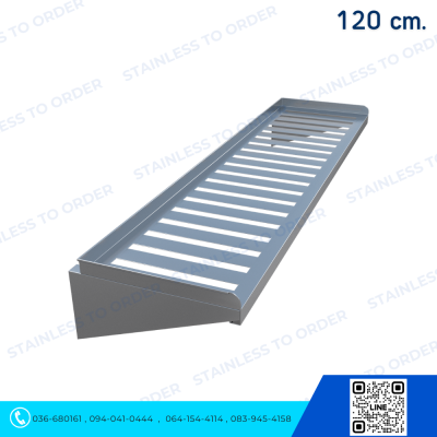 Slotted Stainless Steel Wall Shelf for Fast Drainage