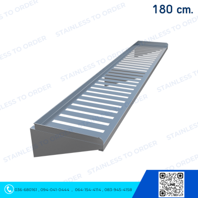 ชั้นสแตนเลสติดผนังแบบซี่เจาะร่อง