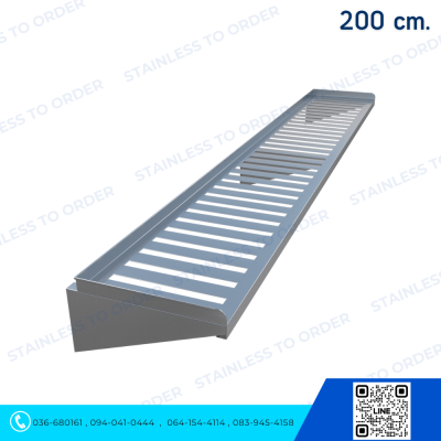 Slotted Stainless Steel Wall Shelf for Fast Drainage