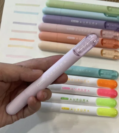 ควอนตัมปากกาเน้นข้อความ ออโรร่า ชมพู