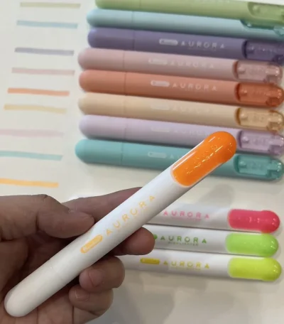 ควอนตัมปากกาเน้นข้อความ ออโรร่า  นีออนส้ม