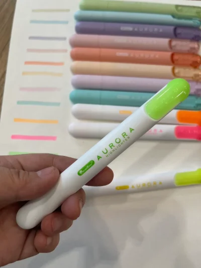 ควอนตัมปากกาเน้นข้อความ ออโรร่า  นีออนเขียว