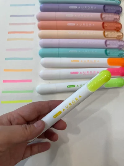 ควอนตัมปากกาเน้นข้อความ ออโรร่า  นีออนเหลือง