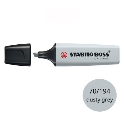 ปากกาเน้นฯ stabilo boss pastel 70/194 สีเทา #12191C-204