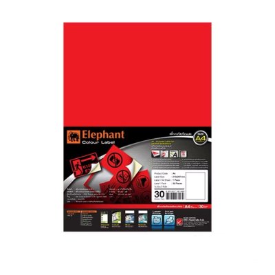 Elephant สติ๊กเกอร์ แล็บสติ๊กเกอร์ สีสะท้อนแสง A4 จำนวน 30 แผ่น
