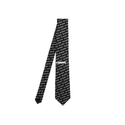 MONOGRAM WHITE  PRINTED TIE