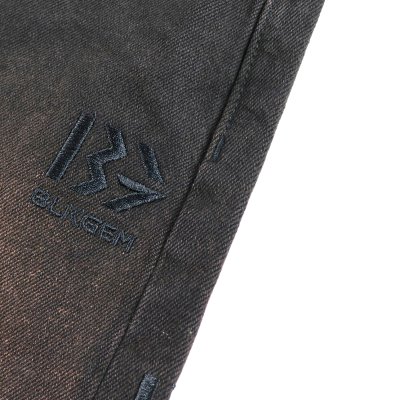 HW DENIM BLACK STITCH LOGO PANTS