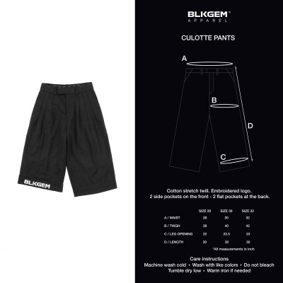 CULOTTE LOGO PANTS - BLK