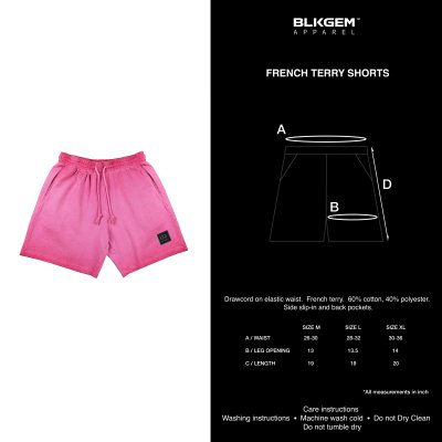 V'S SWEAT SHORTS - PINK
