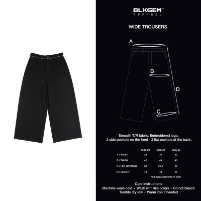 WIDE TROUSERS - BLK