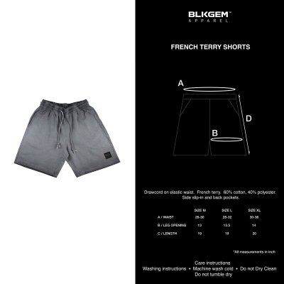 V'S SWEAT SHORTS - GREY
