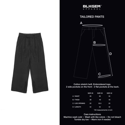 TAILORED LOGO PANTS - BLK