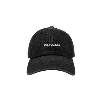 "BLKGEM" WHITE LOGO CAP - DENIM BLK