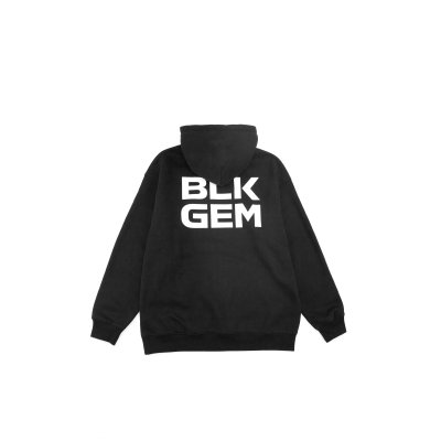 HOODIE MINI WHITE LOGO - BLK
