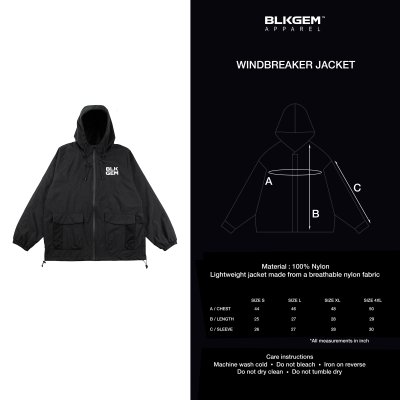 WINDBREAKER JACKET - BLK