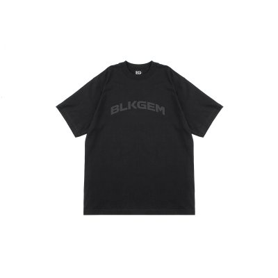 "BLKGEM" CURVY BLACK LOGO  TEE - BLK