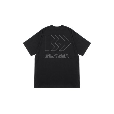 OUTLINE WHITE LOGO TEE - BLK