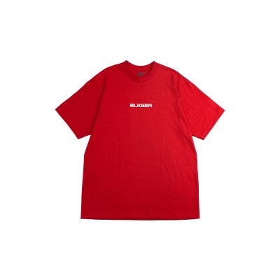 "BLKGEM" MINI WHITE LOGO TEE - RED
