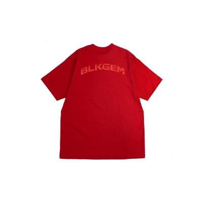 "BLKGEM" MINI WHITE LOGO TEE - RED