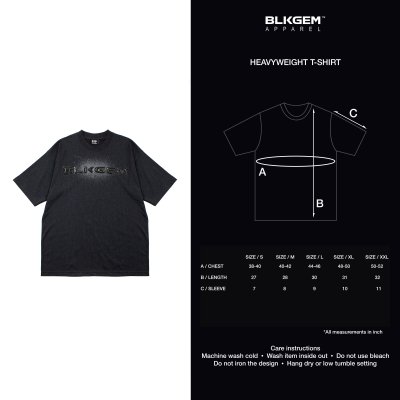 HW BLACK BLACK LOGO TEE - BLK