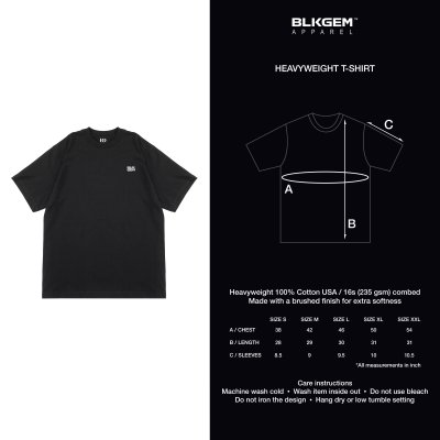 RUBBER LOGO TEE - BLK