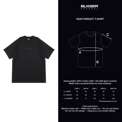 OUTLINE GREY LOGO TEE - BLK