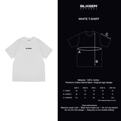 "BLKGEM" MINI WHITE LOGO TEE - WHT