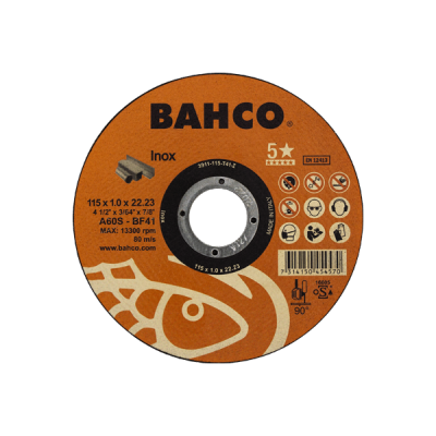 BAHCO รุ่น 3911-115-T41-I ใบเลื่อยตัดเหล็ก 4 นิ้ว CUT-DISC 115X1.0 A60S IN