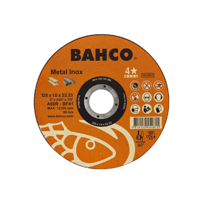 BAHCO รุ่น 3911-125-T41-I ใบเลื่อยตัดเหล็ก 4 นิ้ว CUT-DISC 125X1.0 A60S IN