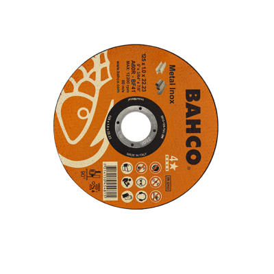 BAHCO รุ่น 3912-125-T41-IM ใบตัดงานสแตนเลสและโลหะทั่วไป 4 นิ้ว CUT-DISC 125x1.0x22.23 A60R IN ME