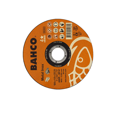 BAHCO รุ่น 3912-125-T41-IM ใบตัดงานสแตนเลสและโลหะทั่วไป 4 นิ้ว CUT-DISC 125x1.0x22.23 A60R IN ME