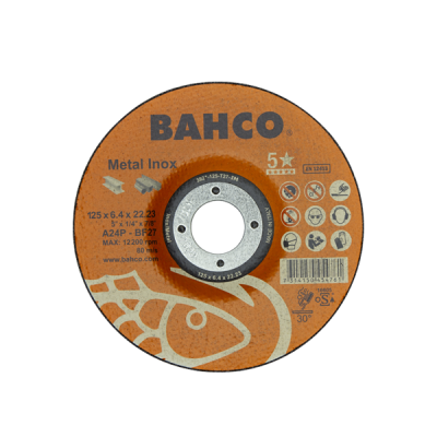 BAHCO รุ่น 3921-125-T27-IM ใบเลื่อยตัดเหล็ก 4 นิ้ว GRIND-DISC 125X6.4 A24P IN ME