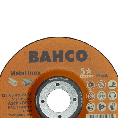 BAHCO รุ่น 3921-125-T27-IM ใบเลื่อยตัดเหล็ก 4 นิ้ว GRIND-DISC 125X6.4 A24P IN ME