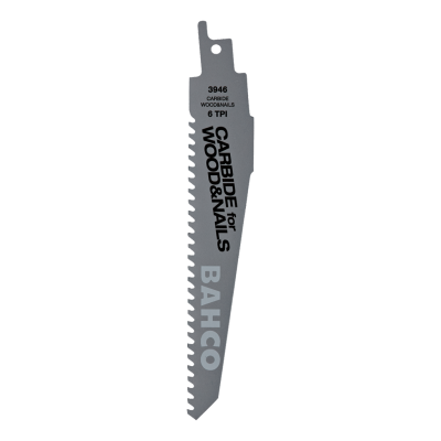 BAHCO รุ่น 3946-150-6-DSL-1P ใบเลื่อยชักตัดเหล็ก และตัดไม้ RECIP CARB150MM 6TPI DSL 1P
