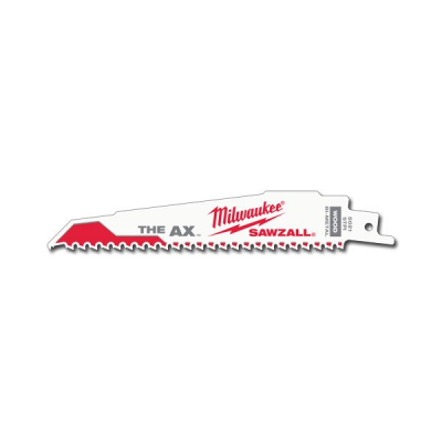 Milwaukee รุ่น 48-00-5021 ใบเลื่อยซอว์ซอลตัดไม้ 6" AX  5 TPI (5 ใบ)