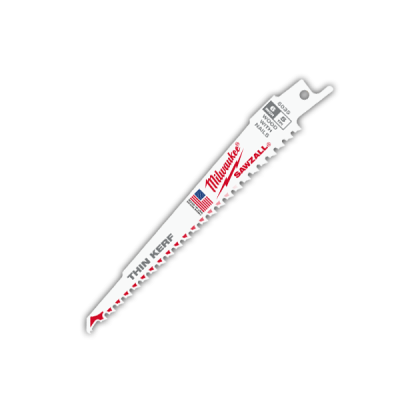 Milwaukee รุ่น 48-00-5035 ใบเลื่อยซอว์ซอลตัดไม้ 6" Thin Kerf  5 TPI (5 ใบ)