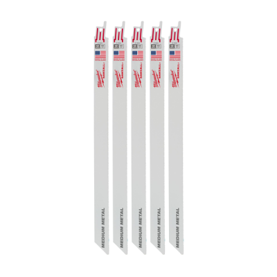 Milwaukee รุ่น 48-00-5189 ใบเลื่อยซอว์ซอลตัดเหล็ก 12"  Thin Kerf  18 TPI (5ใบ)
