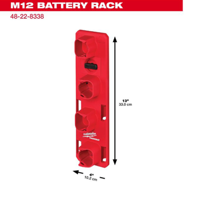 Milwaukee รุ่น 48-22-8338  ชั้นใส่แบตเตอรี่ M12