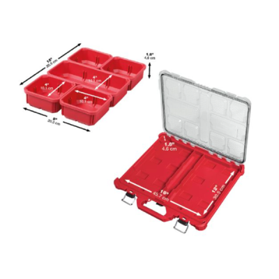 Milwaukee รุ่น 48-22-8432 กล่องเครื่องมือ PACKOUT Deep Organizer