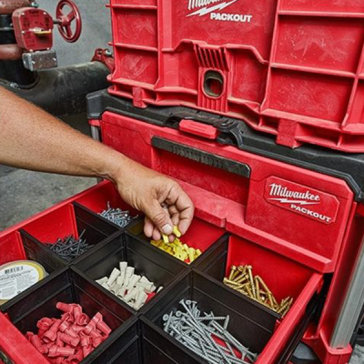 Milwaukee รุ่น 48-22-8442 กล่องเครื่องมือ PACKOUT 2 ลิ้นชัก