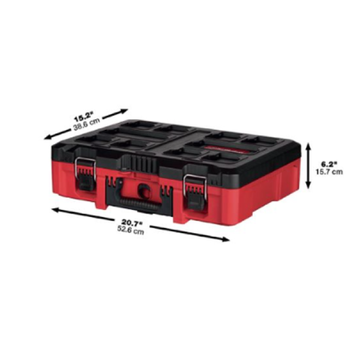Milwaukee รุ่น 48-22-8450 กล่องเครื่องมือ PACKOUT ขนาดกลางพร้อมโฟมตัด