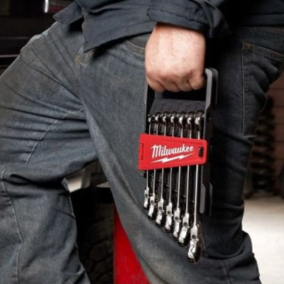 Milwaukee รุ่น 48-22-9529 ชุดประแจแหวนข้างปากตายคองอ 7 ชิ้น